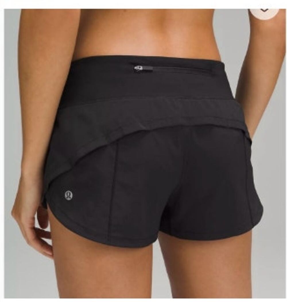 New NWT Lululemon Speed Up Shorts 2.5 Lined Black Size 14